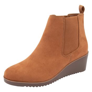 Botines Chelsea con taco tipo cuña para mujer