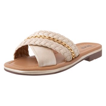Sandalias planas de tiras trenzadas para mujer