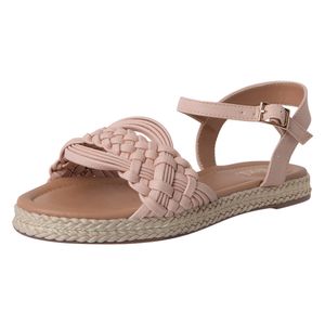 Sandalias planas con diseño de trenza para mujer