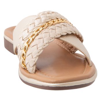 Sandalias planas de tiras trenzadas para mujer
