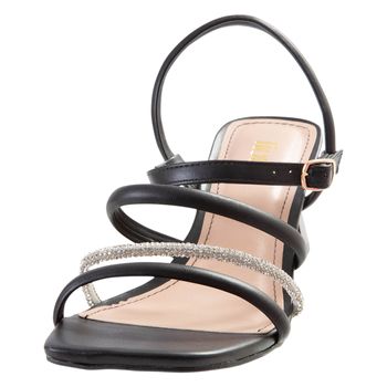 Sandalias de vestir con tiras y taco ancho para mujer