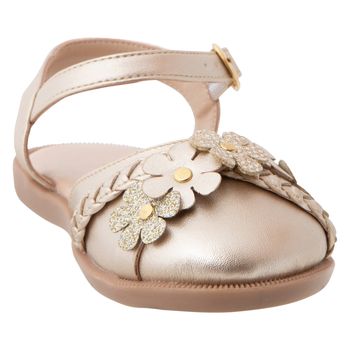 Zapatos planos con diseño de flores para niña pequeña