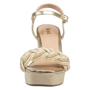 Sandalias trenzada con tacón tipo cuña para mujer