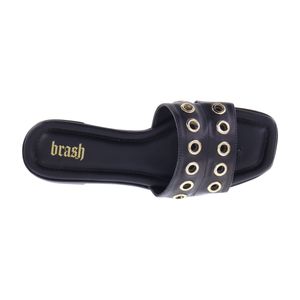 Sandalias planas Grommet para mujer