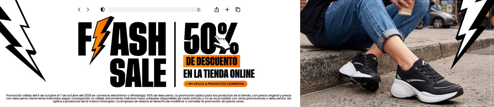 FLASH SALE 50% EN TODA LA TIENDA