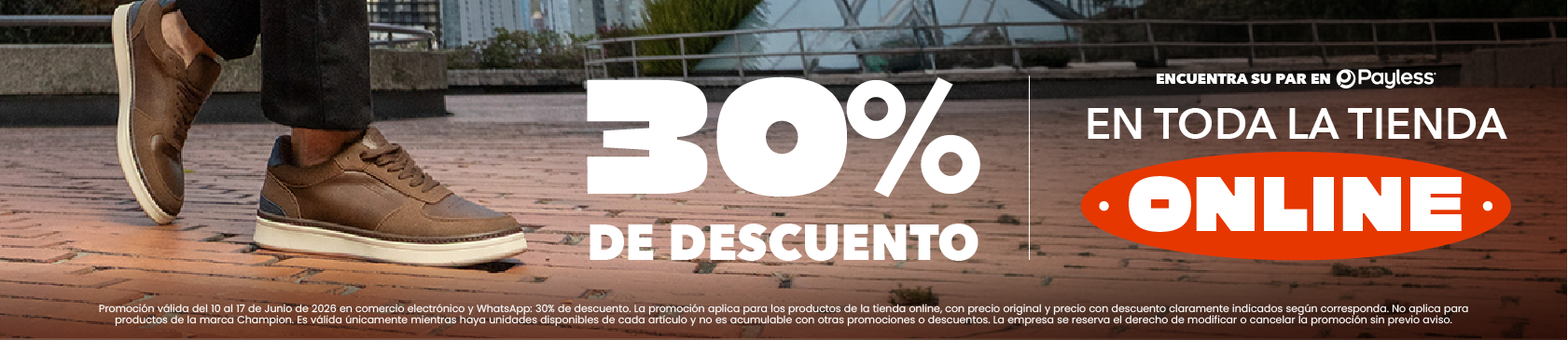 30% EN LA TIENDA ONLINE