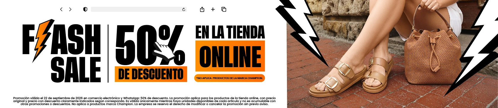 FLASH SALE 50% EN TODA LA TIENDA