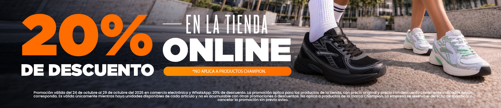 20% EN TODA LA TIENDA ONLINE