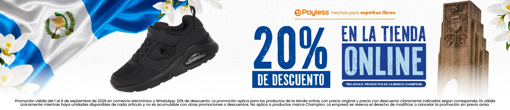 20% EN TODA LA TIENDA