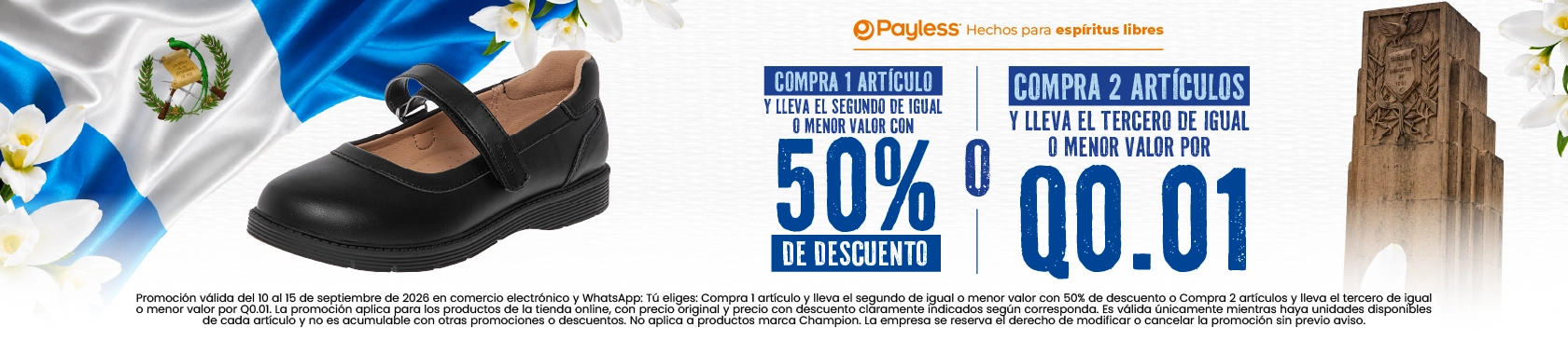 50% DE DESCUENTO EN EL SEGUNDO PRODUCTO